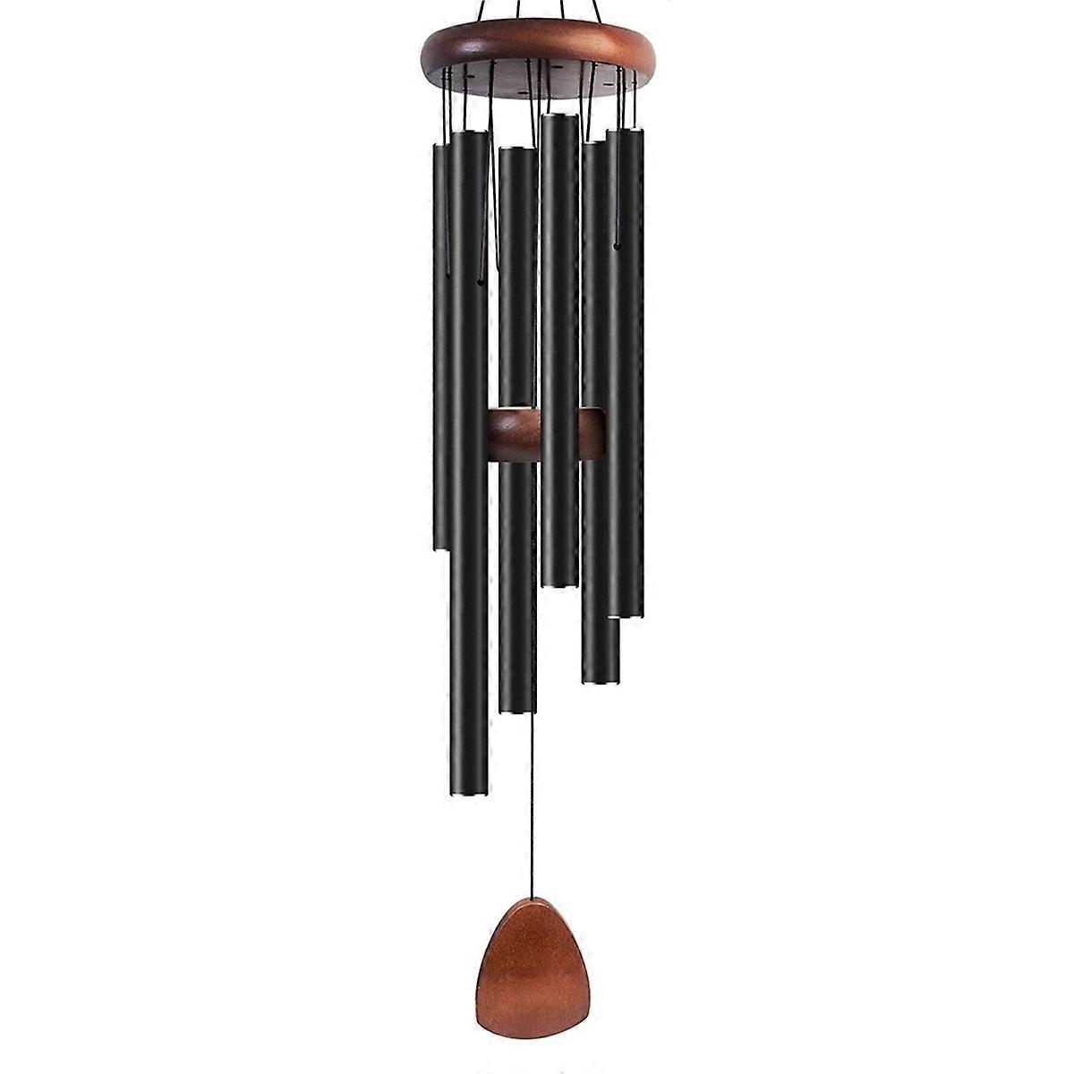 Black Metal Windchime Aluminum Windbell Wind Chimes Home Decoration