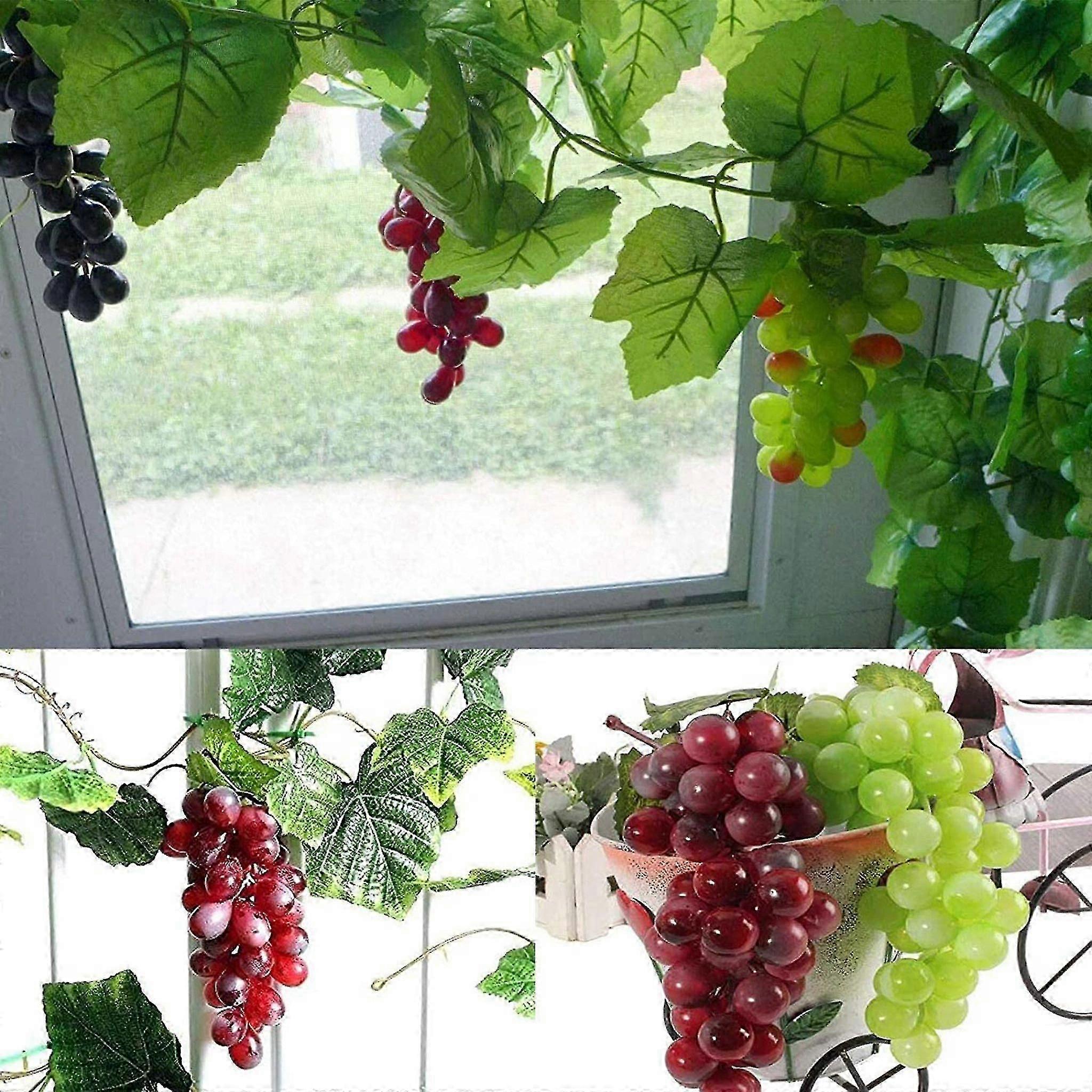 artificial grapes, 3 pieces different artificial grapes frosted grapes rubber grapes decoration plastic wine grapes wine grapes artificial fruit plast