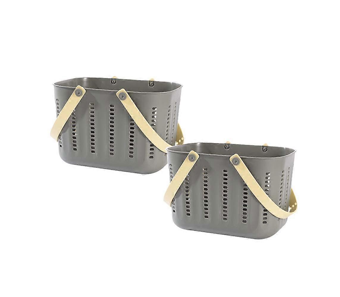 Plastic Shower Caddy Basket Bathroom Dorm Organizer With Handle Hollow Out Storage Caddy Tote For Tools Army Green