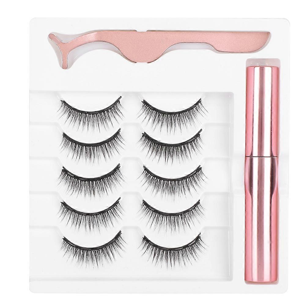 Magnet False Eyelashes Magnetic Liquid Eyeliner Tweezers Eyelash Makeup Tool Set (#022)