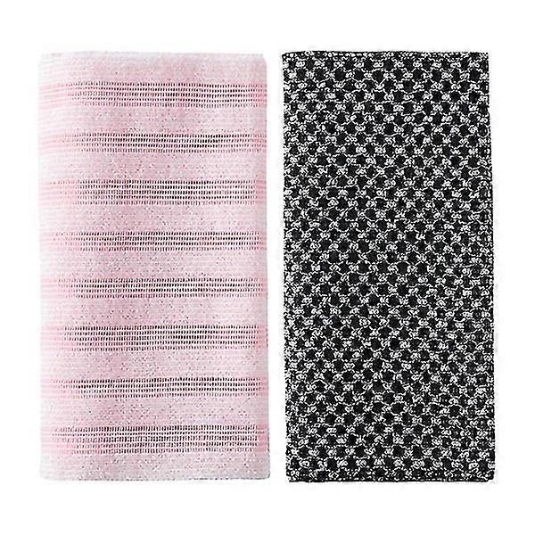 2pcs Exfoliating Bath Scrubber Towels - Comfortable Polyester Fiber for Smooth Skin, Quick Drying & Versatile Use