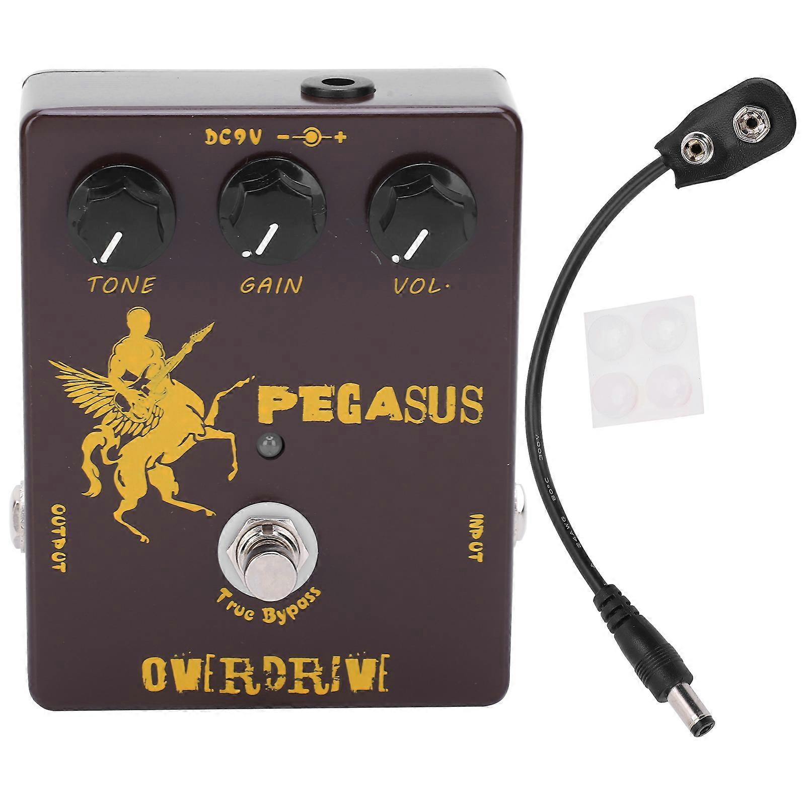 Pegasus Overdrive Electric Guitar Effect Pedal with Connection Cable