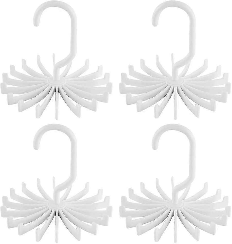 4pc Rotating Scarf Hanger,Tie Belt Holder,20 Adjustable Rotating Hooks