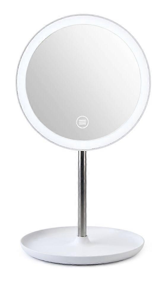 Led Makeup Mirror, 360 Rotation, Adjustable Brightness, Pink