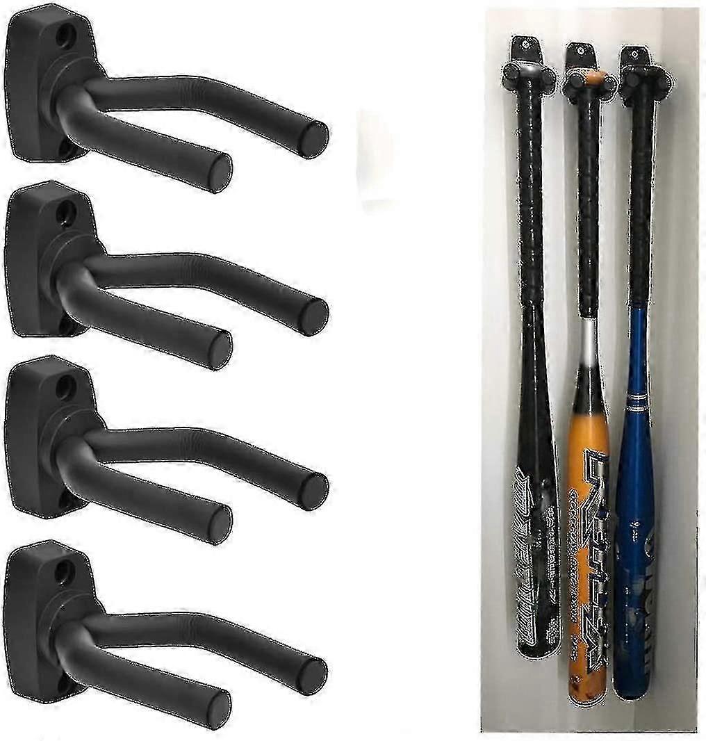 4 Pack Wall Mount Vertical Baseball Bat Holder,black