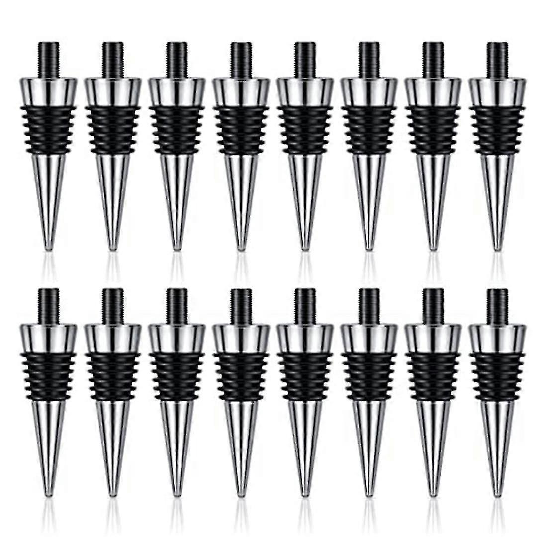 16 Pieces Metal Cork Blank Wine Cork Kit Reusable Wine Cork Insert Set Hardware for Wedding Wine Pa