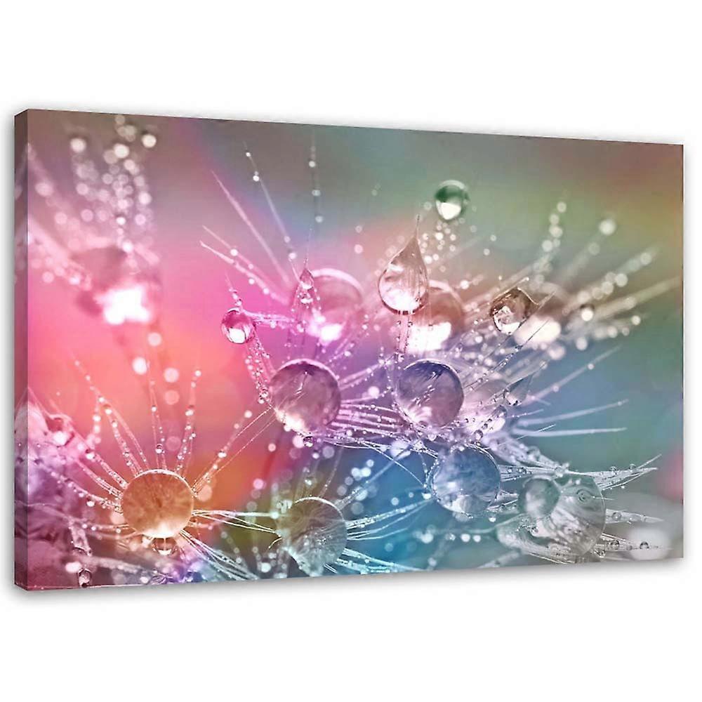 Leinwandbild, Wassertropfen auf einem Gebläse - 90x60