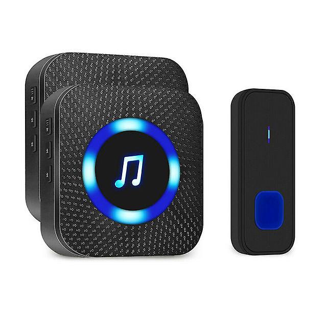 Ledワイヤレスドアベル1000ft防水ドアベル屋外ホームセキュリティウェルカムベルボタンレシーバー付きスマートコールベル