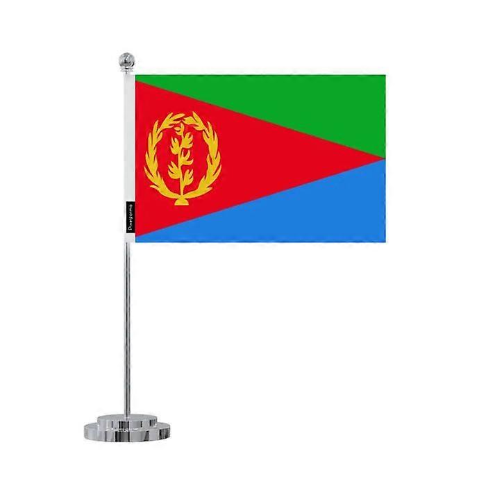 Desk flag - Eritrea - 14 x 21 cm - Polyester - Double-sided printing - Stainless steel