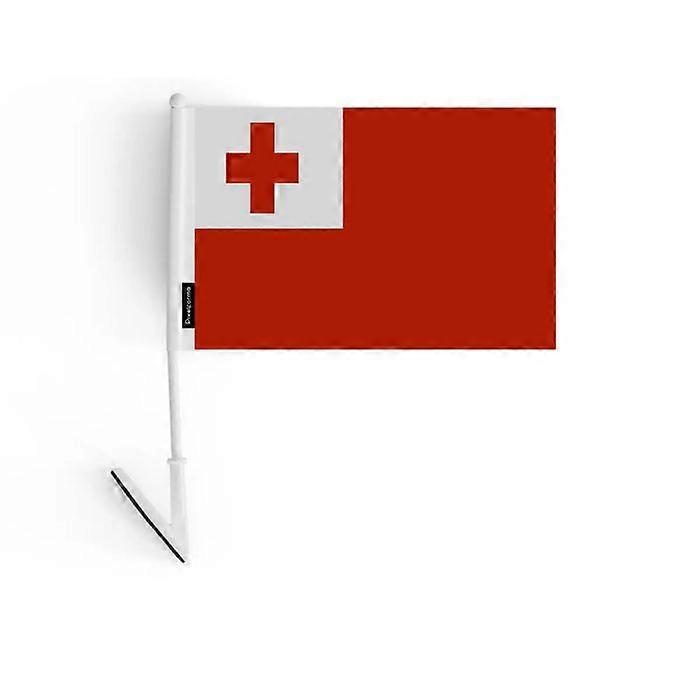 Adhesive flag - Tonga - 14 x 21 cm - 10 pieces - Polyester - Lightweight and durable