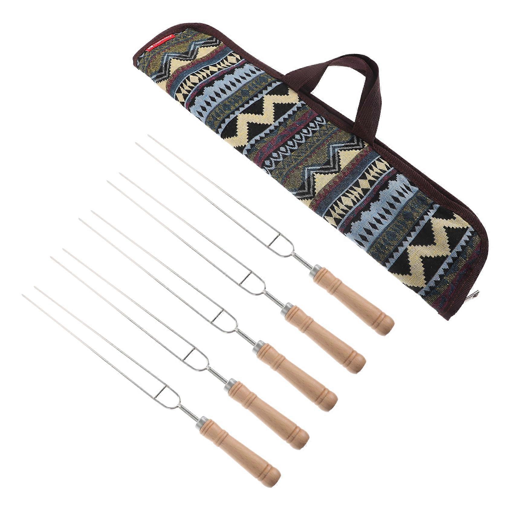 Reusable grill skewers made of stainless steel not double pointed for outdoor cooking