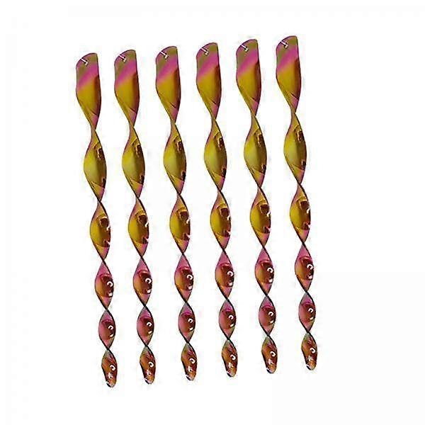 2x6Pcs 12 polegadas Repelente de Pássaros Reflexivo Espiral Scare Rods Acessório de Decoração
