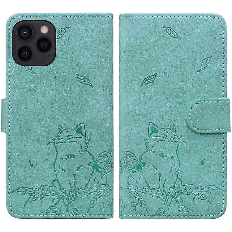 Compatible For iPhone 13 Pro Case Wallet Cat Pattern Imprinted Leather Phone Cover