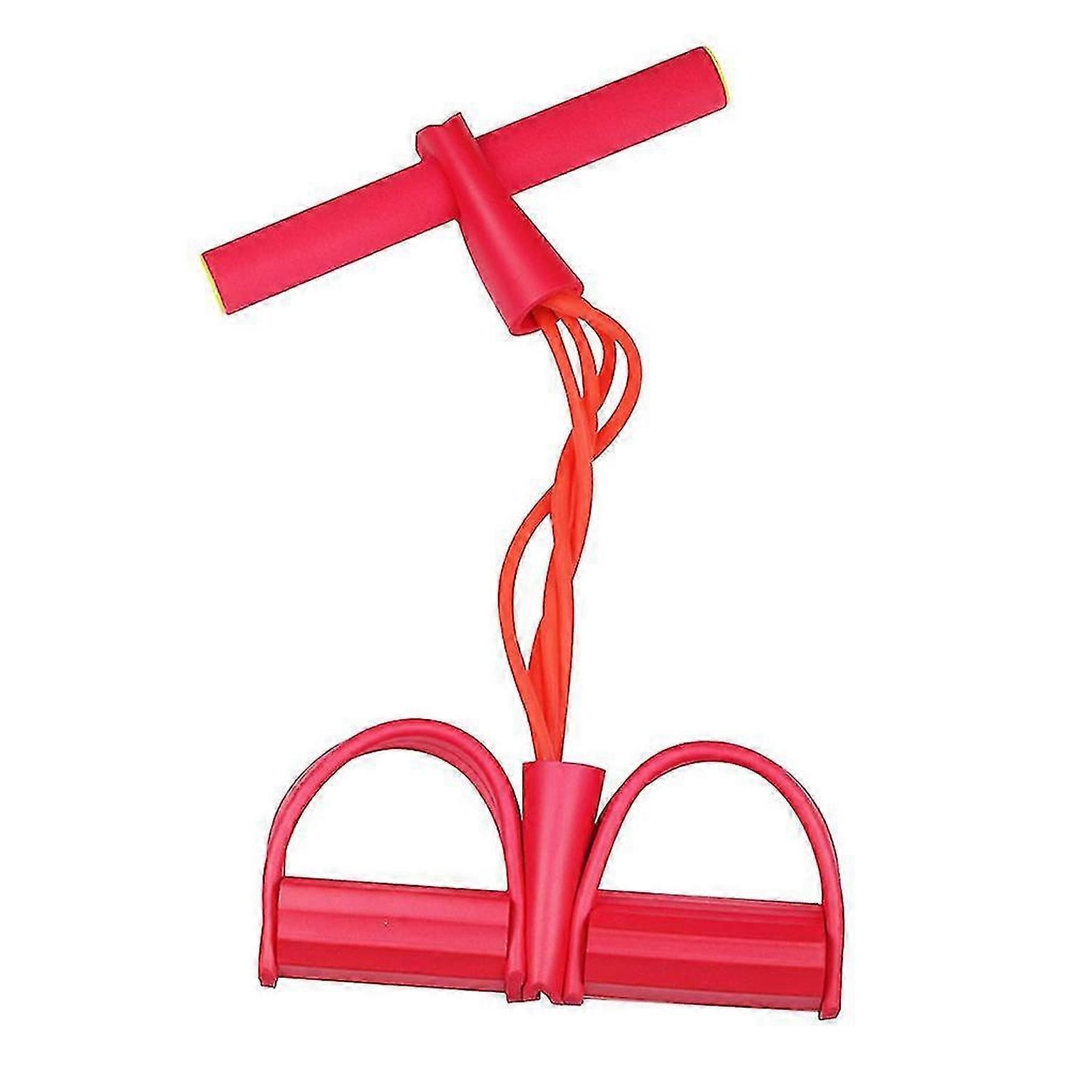 4-أنبوب القدم دواسة سحب حبل ممارسة المقاومة الجلوس اليوغا معدات اللياقة البدنية