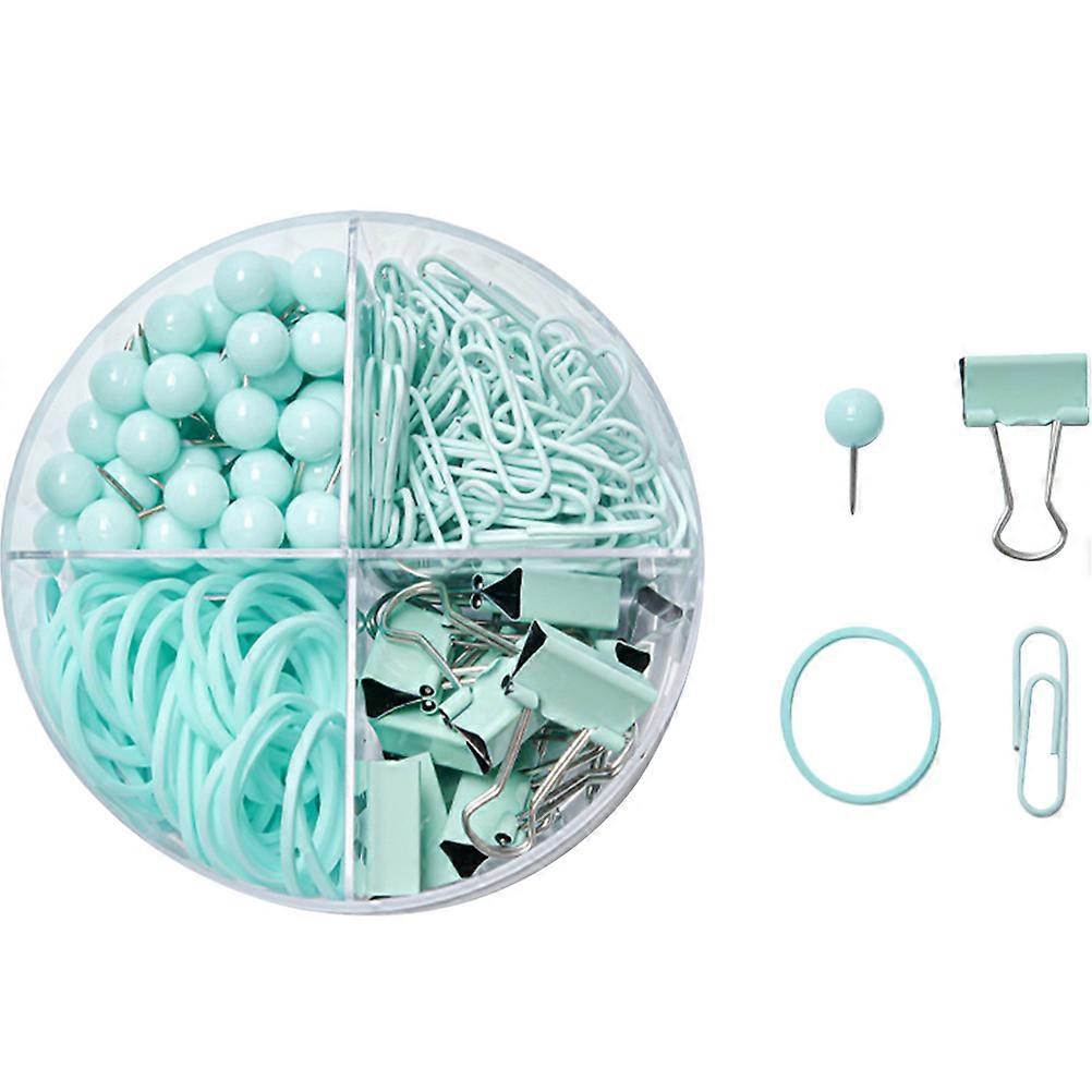 Cute Paper Clips Plastic Green Color Daily Use 1Set