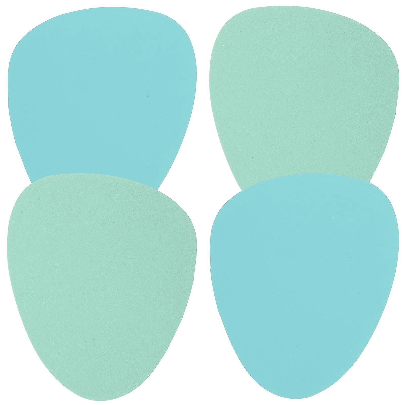 Insulation Cup Pad Irregular Table Mat Hotel Use Mint Green 13.50X10.00X0.30CM Heat Insulation 4Pcs