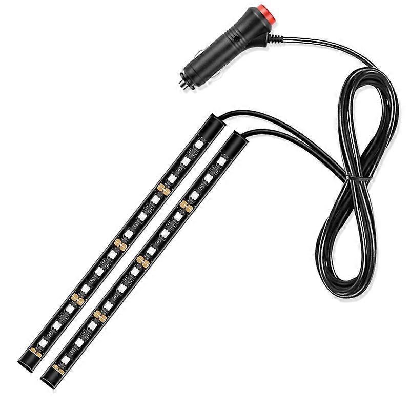 Bande lumineuse monochrome N5h E1 24 LED pour voiture, compatible allume-cigare 12 V, étanche, éclairage d'ambiance pour voiture b4J