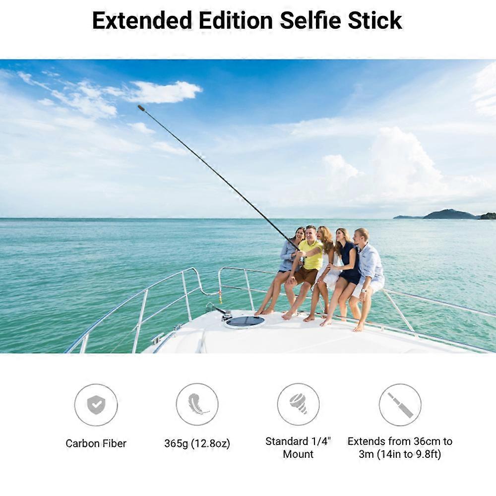 Insta360 Invisible Selfie Stick for Seamless 360° Videos, 300cm Extendable Length