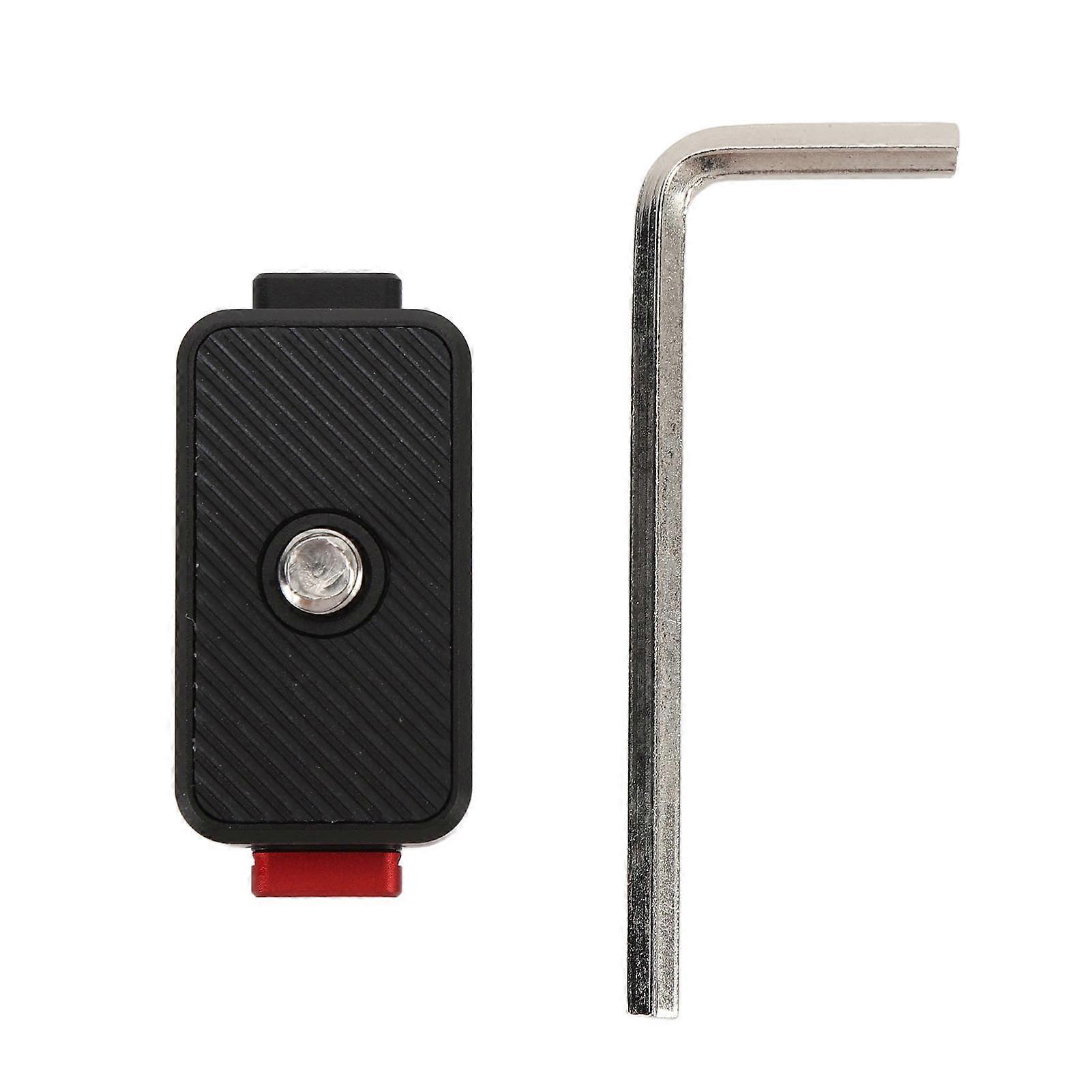 Quick Release Base with 1/4 inch Screw, Aluminum Alloy Quick Release Plate for Mirrorless Camera, Action Camera, Phone
