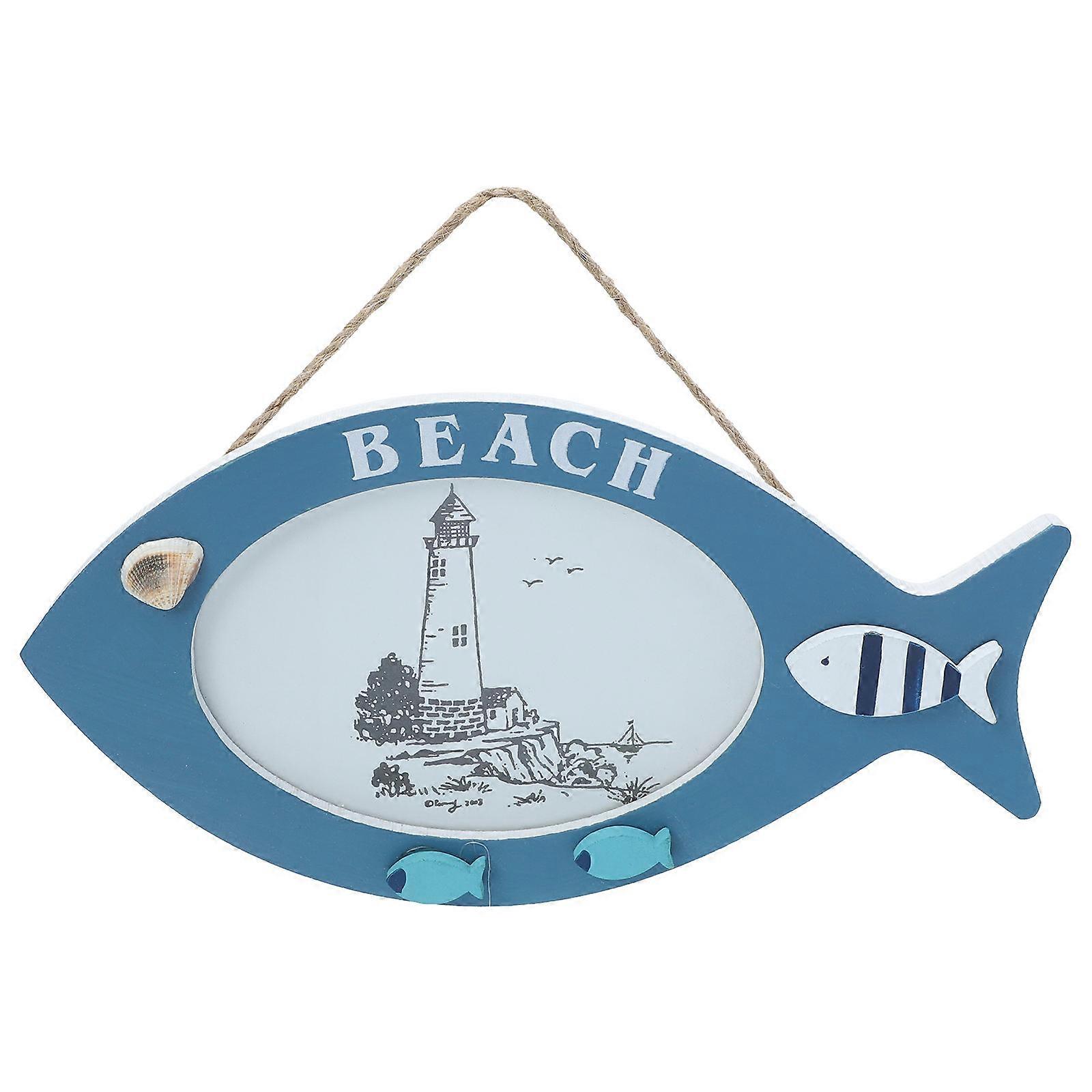 Creative Blue Picture Frame for Photo Display and Home Decor Synthetic Material 1 Piece