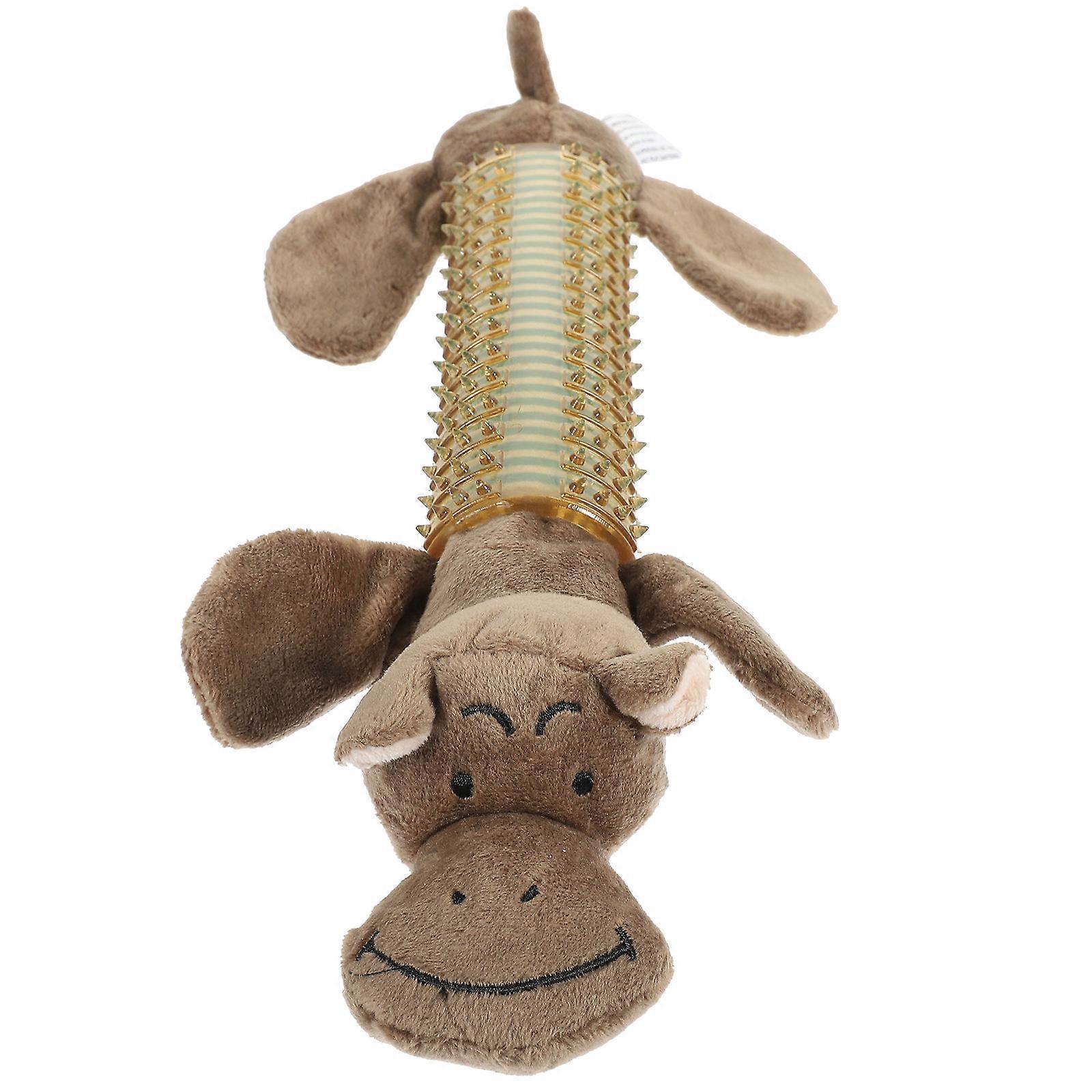 Durable Squeaky Dog Chew for Puppies Bite Resistant Molar Toy, Soft Dinosaur Shape for Teething & Interactive Play, Safe for All Breeds