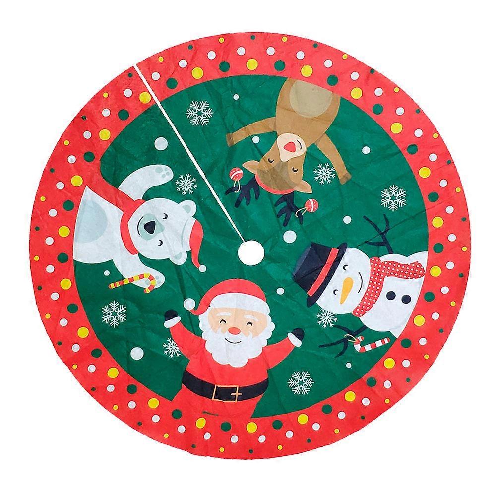 Woven Tree Skirt Shop Display 84*84cm Multi Decorative Tree Decorations 1Pack