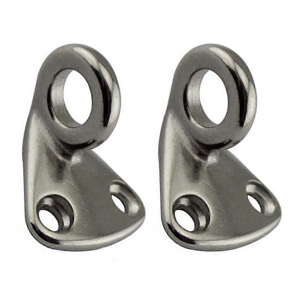 Durable Boat Hooks Stainless Steel Hooks Yacht Use Strong Bearing Capacity Dark Grey 3.5*3cm Ring Pattern 2Pcs