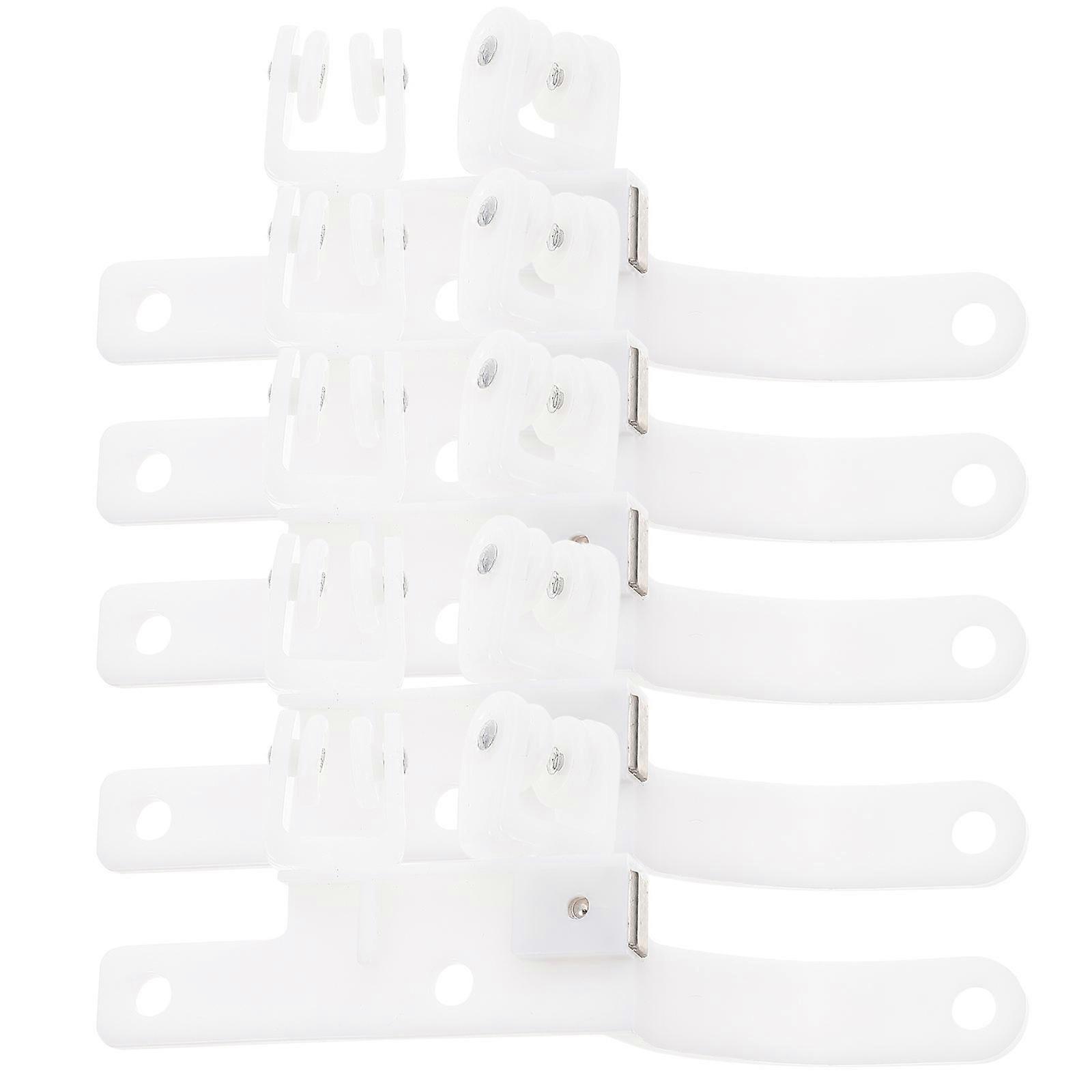 Curtain Small Track Pulley Electric Curtain Operation Magnetic Closure For Bedrooms Offices Simple Design Plastic 11.7x4.3x3.5cm 5 Pairs