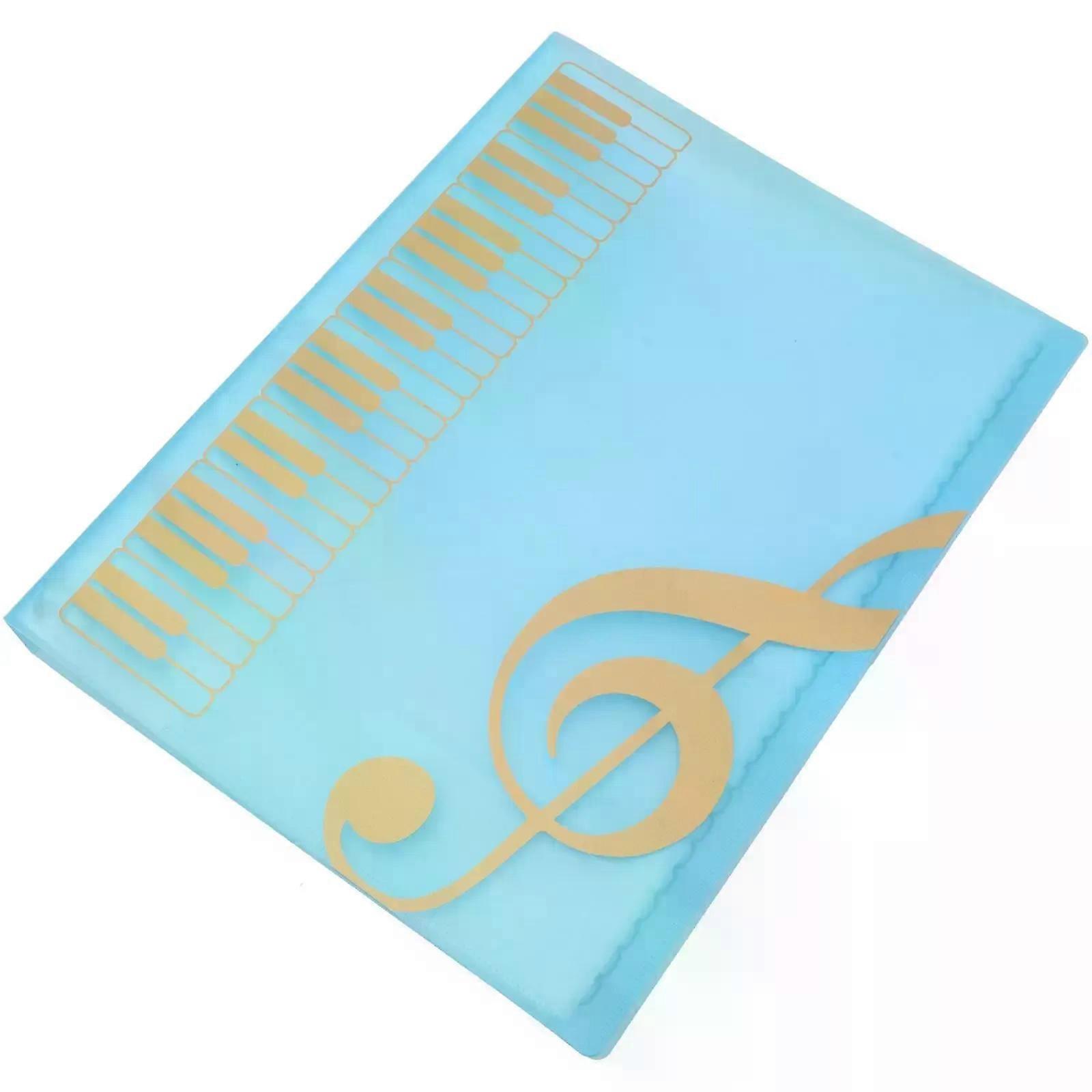 80 Pages Large Capacity Sheet Music Clip A4 Plastic Folders Choir Binder Music Storage Piano Book Holder Band Flip Folder Pages