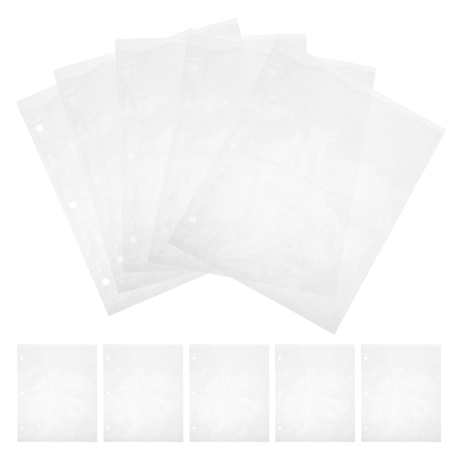 Plastic Binder Sleeves Clear Display for Trading Card Binder 10Pcs