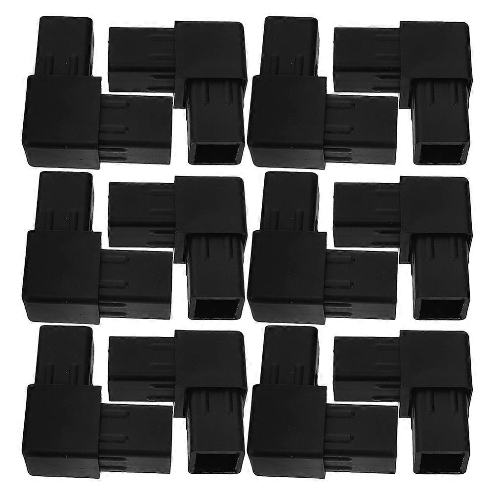 Ac Unit Tube Connector Square Tube Connector For Air Conditioner Frame Assembly Stable Support Plastic L Shape 12Set
