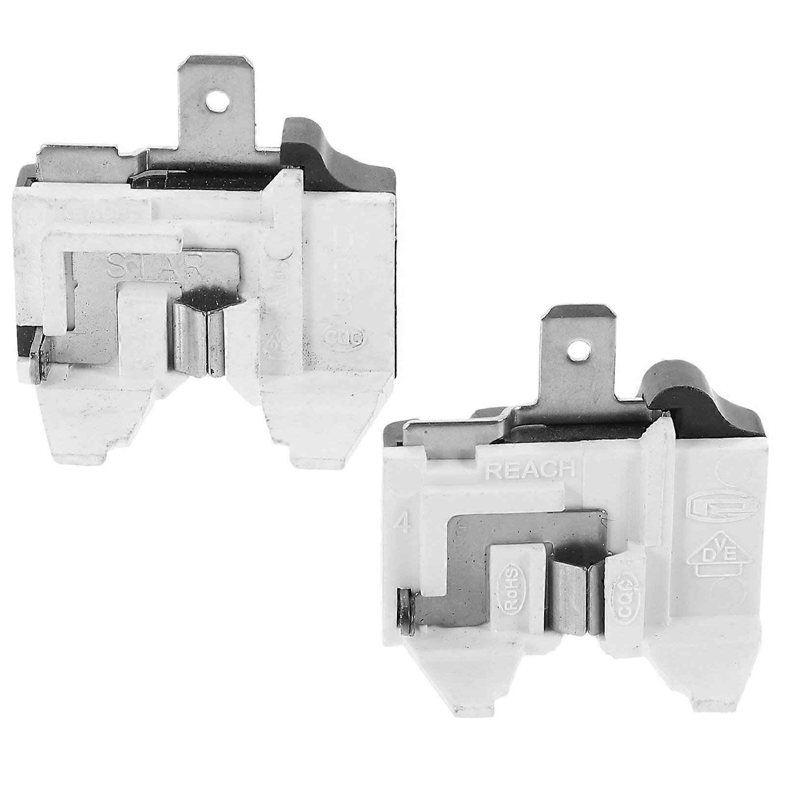 Compressor Overload Overheat Protector Refrigerator Compressor Protector Beverage Cooler 3.20X2.80X2.20cm Overload Protection 2Pcs