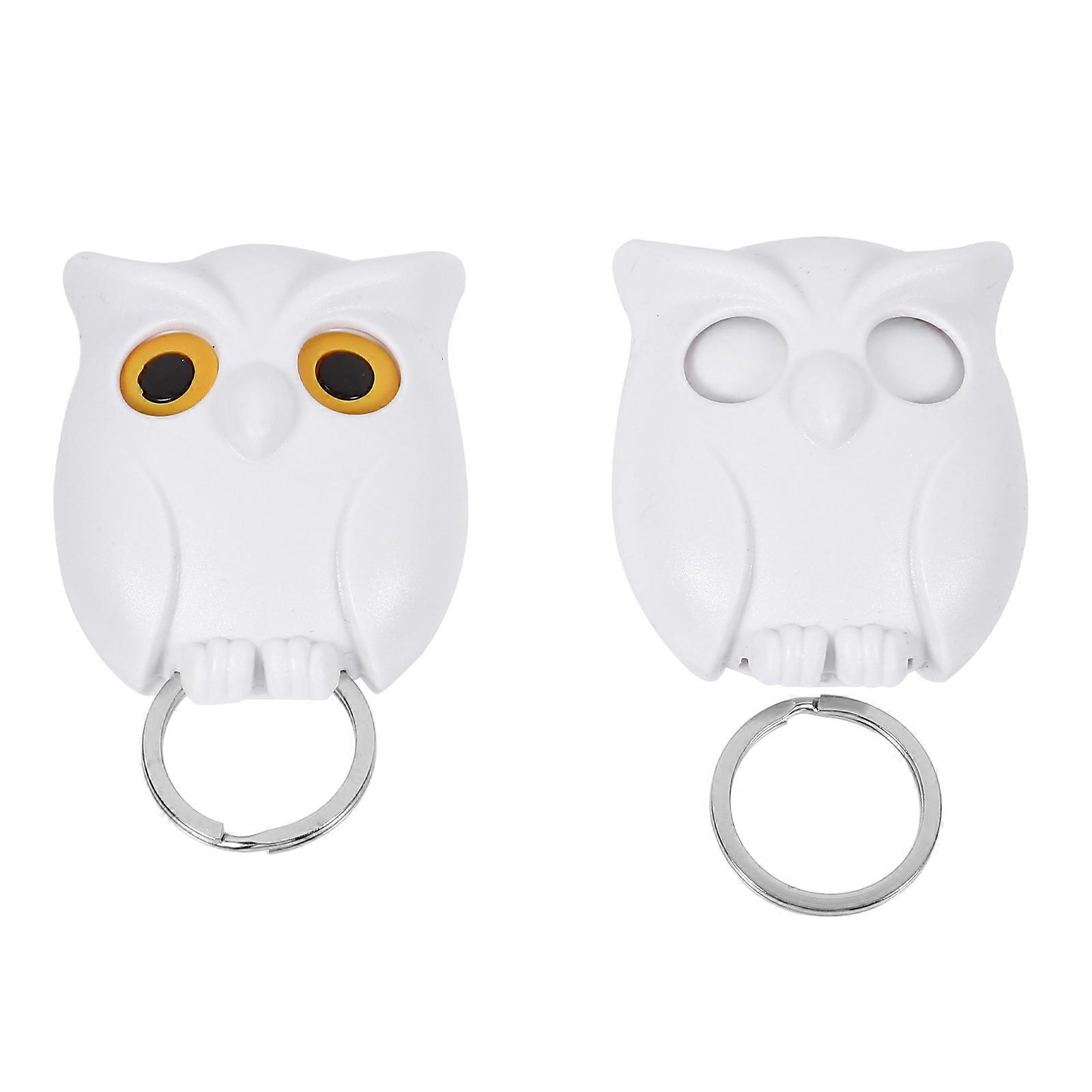 Adhesive Owl Hooks Designated Storage Key Hanger Home Organization White 2Pcs