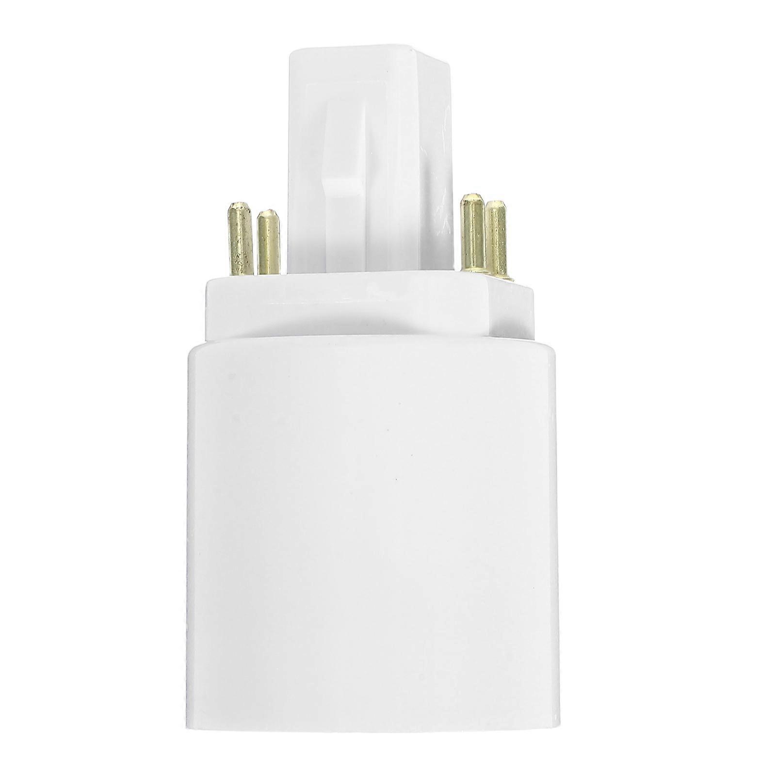 Light Bulb Socket Adapter Lamp Base Socket Converter Compact Shape for Home Lighting White 6.50X3.50X3.50CM Prevent Overcurrent 1Pack