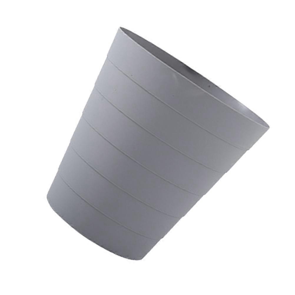Kitchen Small Trash Can Plastic Trash Can Waste Storage Round Shape Grey For Kitchen Use 1Pcs