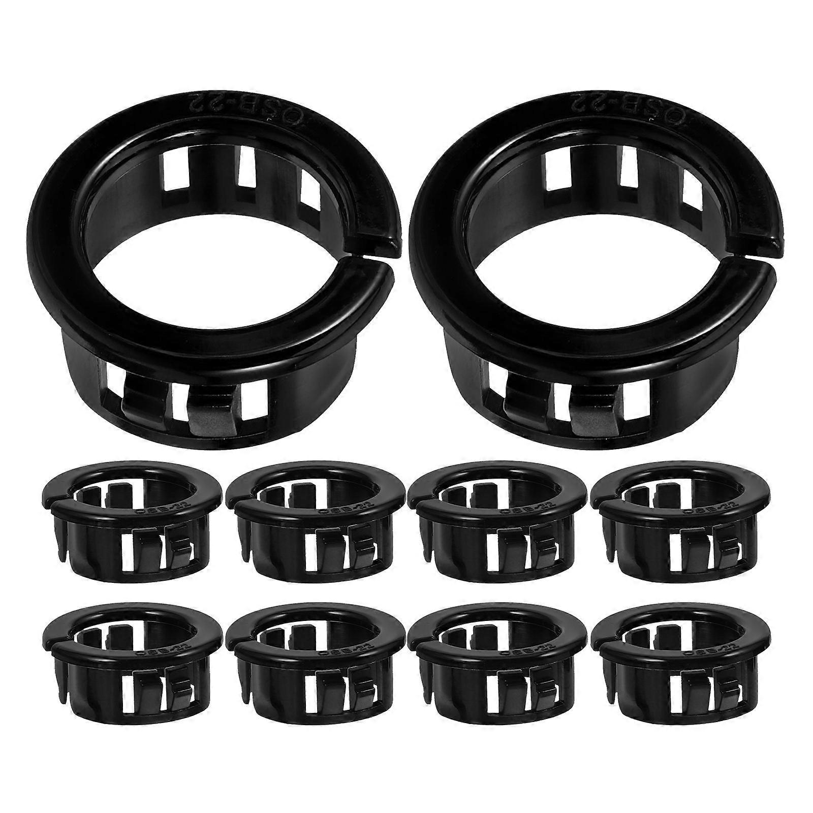 Cable Grommet Black Wall Grommet For Cables Open Style Insulation Wear .40X2.40X0.90CM 50Set
