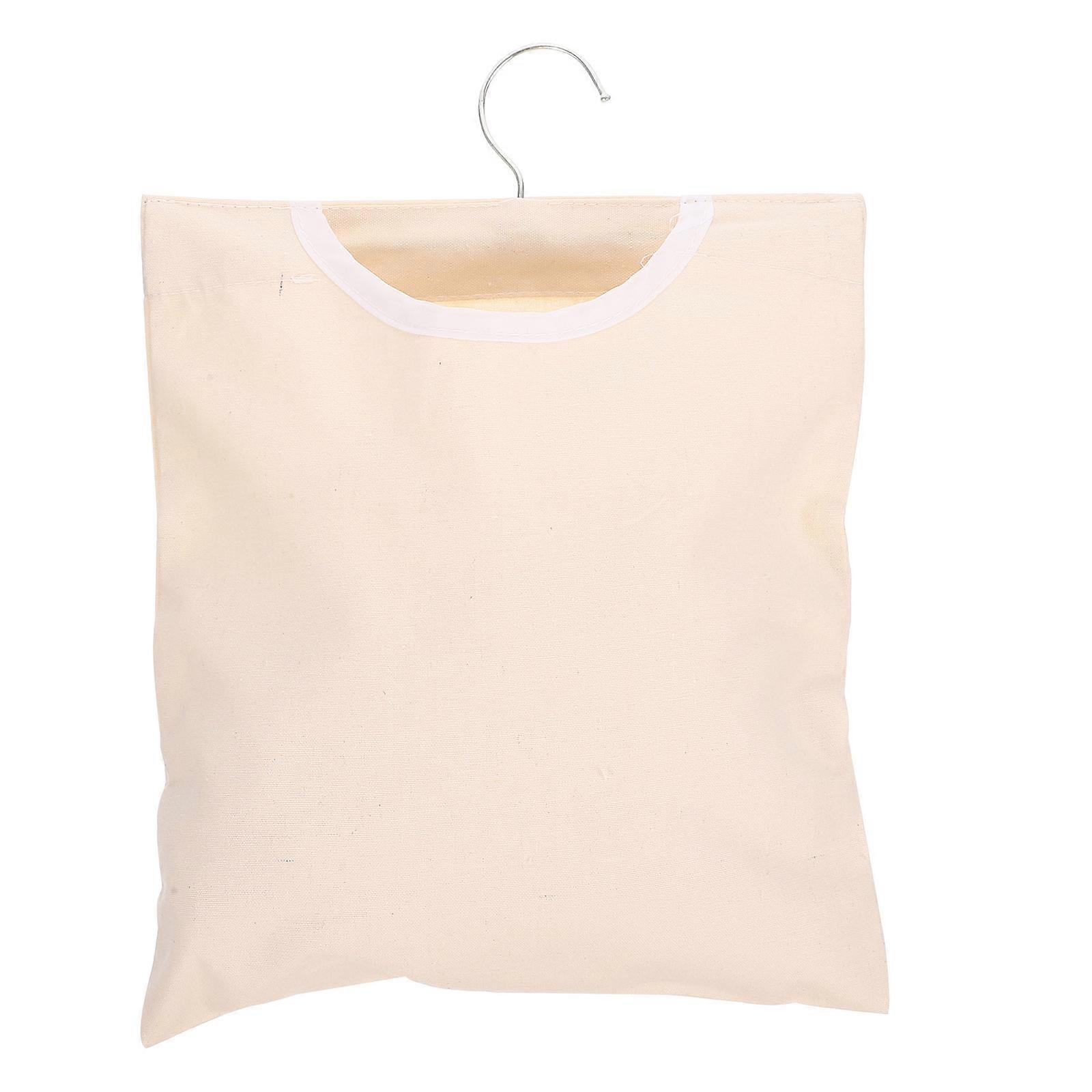 Hanging Storage Bag Rectangular Shape For Gym Members Beige 32X27CM Rotatable Hook 1Set