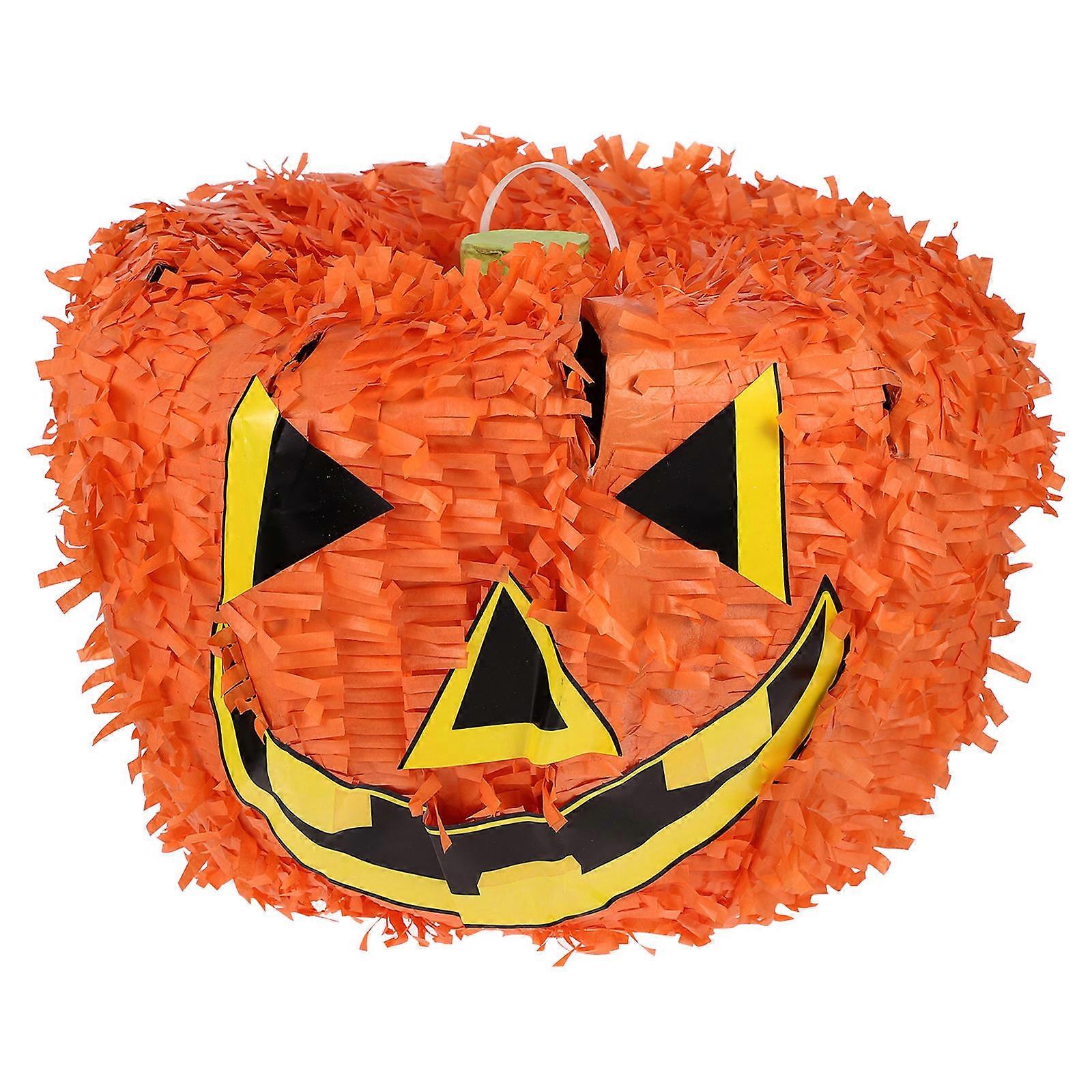 Pumpkin Shaped Pinata Toy Halloween Decoration 29.5x29.5cm Candy Filled 1Set