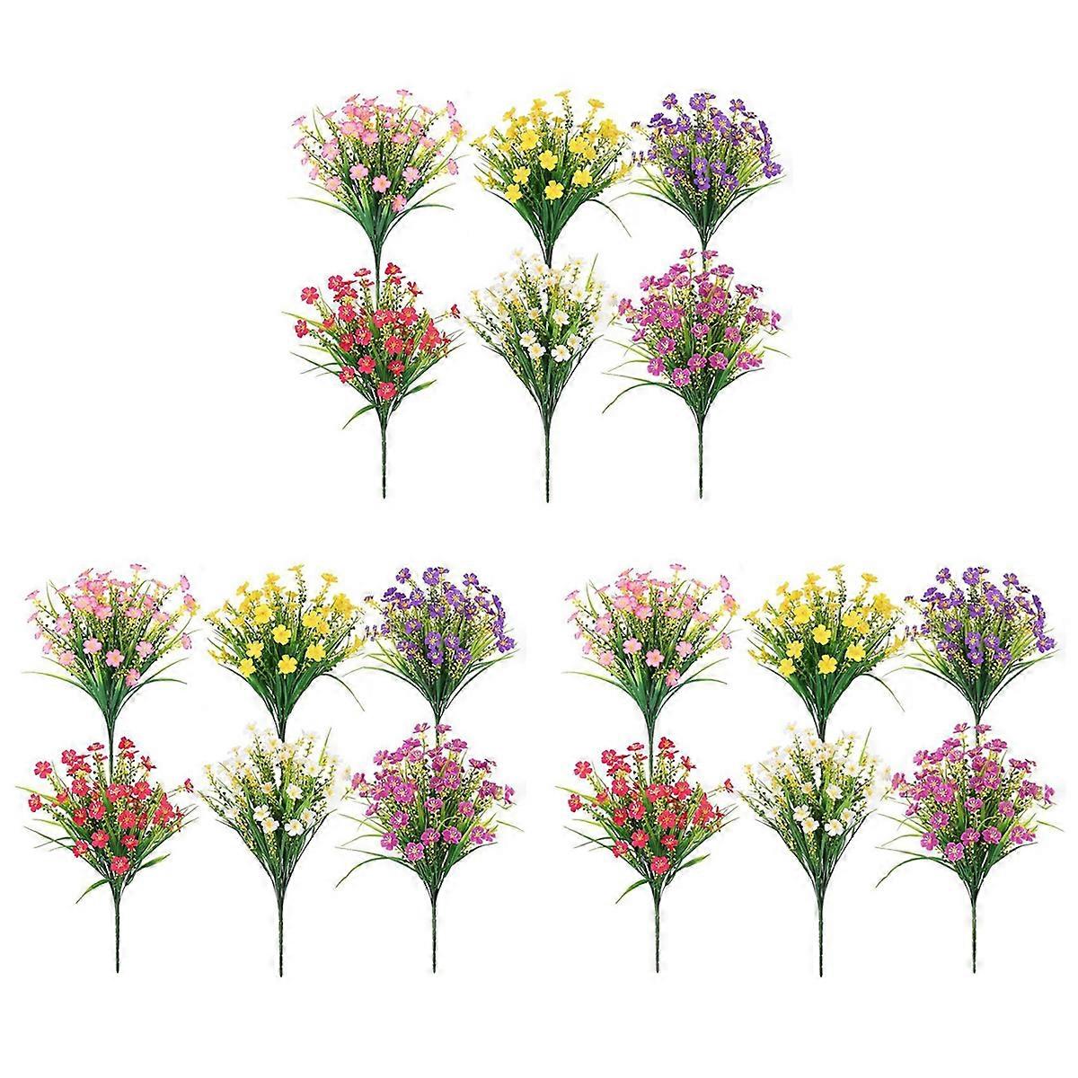  For Outdoors,6 Bundles Artificial Plants Outdoor