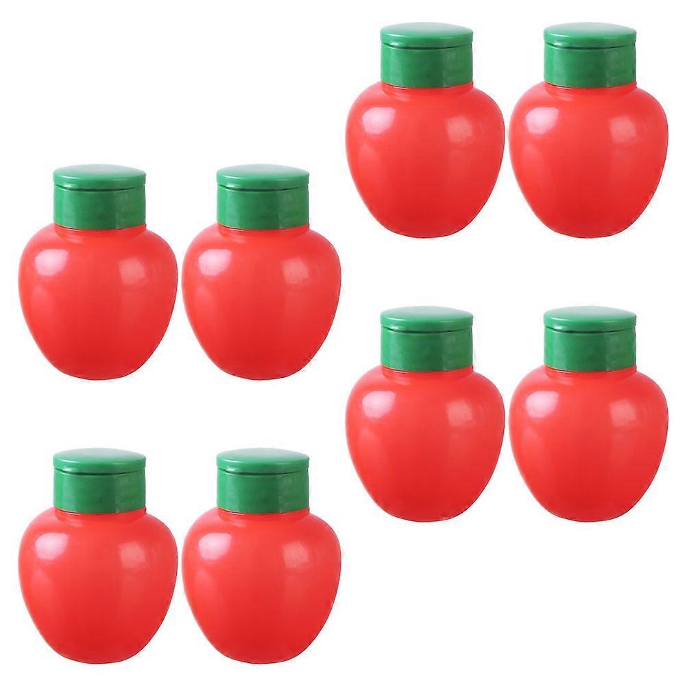 Mini Spice Jars Plastic for Portable Use 8Pcs Red Reusable Seasoning Containers