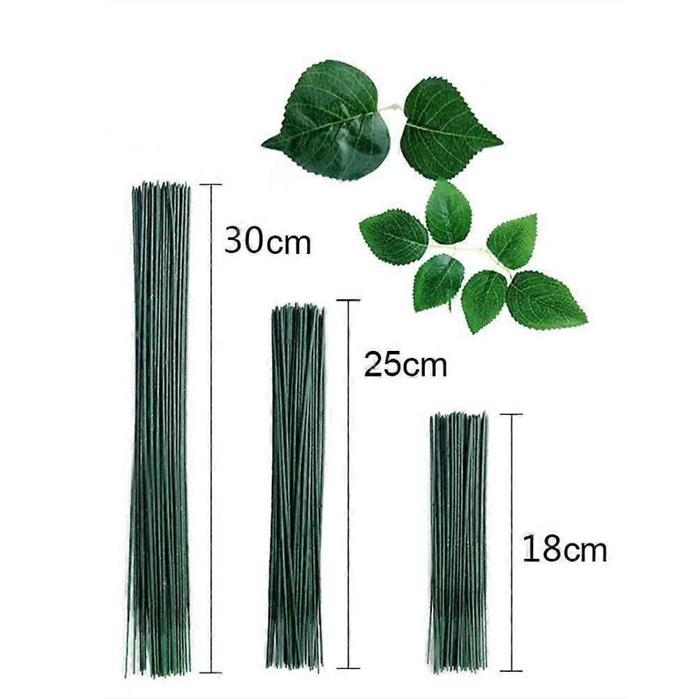 200PCS 18cm Handmade Artificial Flower Stem Plastic Floral Wire Arrangement Supplies for DIY Craft Projects
