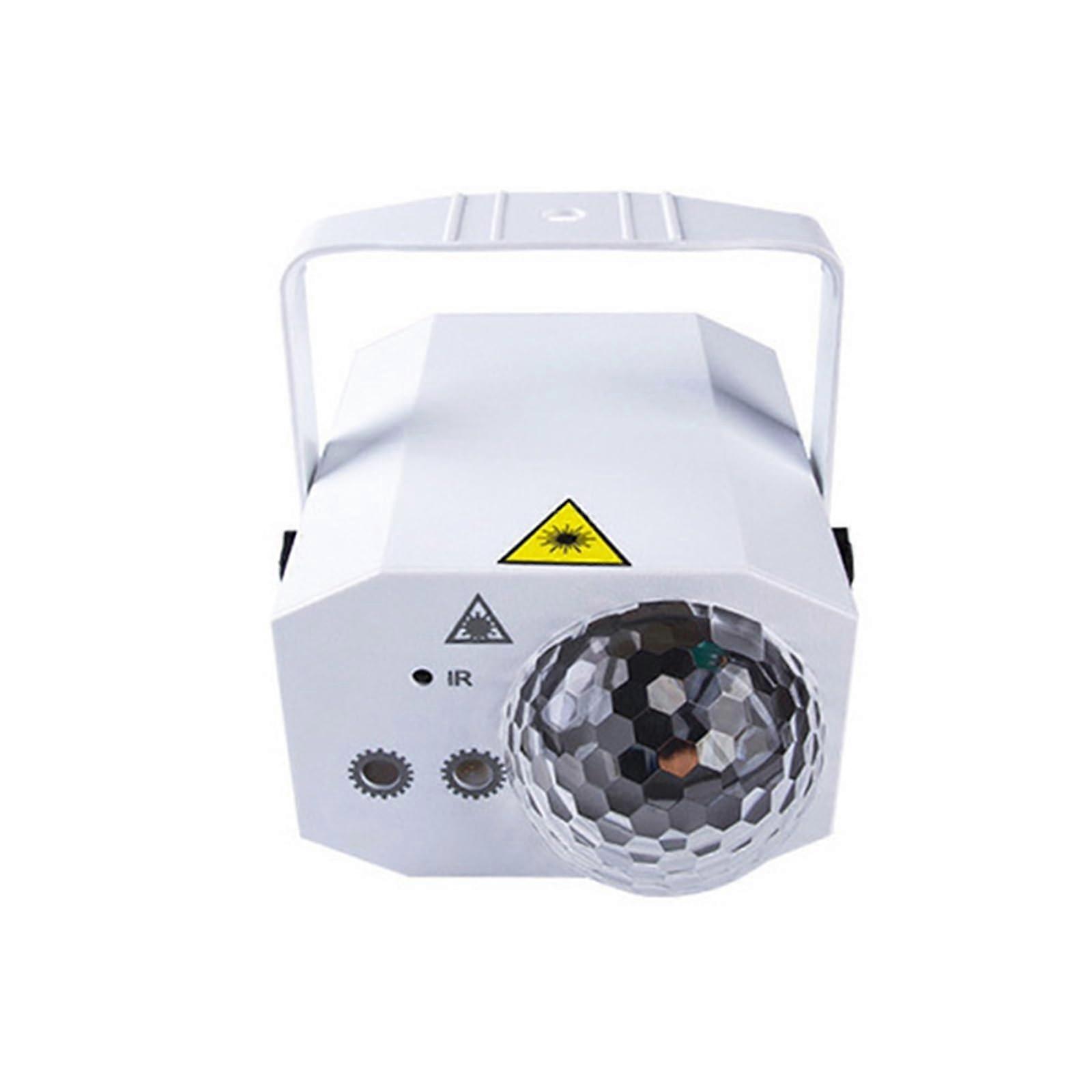 Disco Light LED Three-Hole Remote-Control Dance Table Lamp For DJ Party, Multi-Pattern, White A