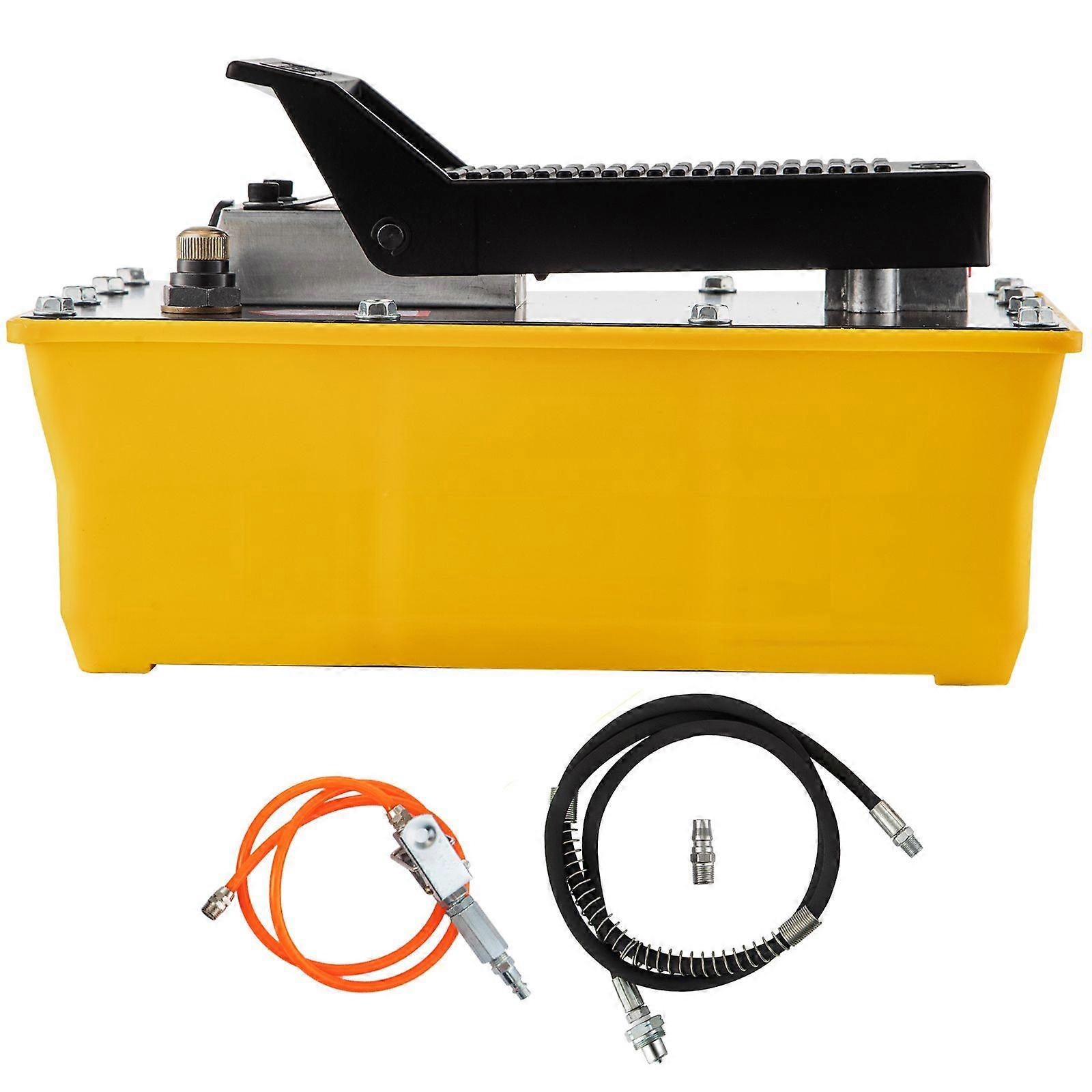 Succebuy Pompa idraulica pneumatica, pompa idraulica a pedale da 10.000 PSI, pompa pneumatica/idraulica a pedale con serbatoio da 0,6 galloni