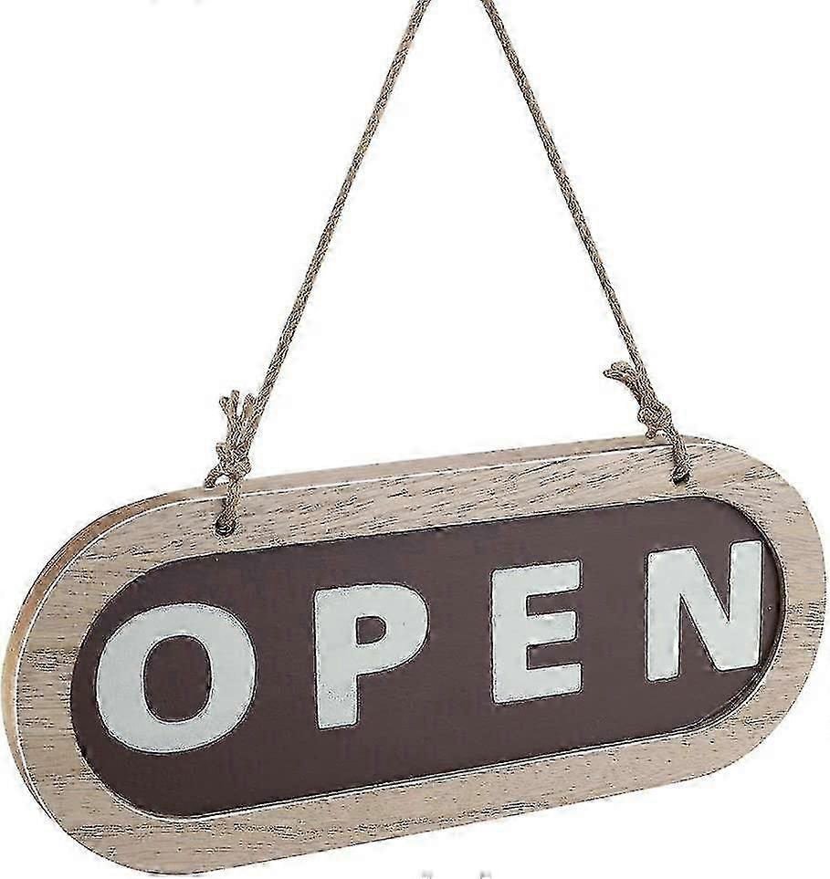 Wooden Open/Closed Sign for 2023 - Double-Sided Hanging Shop Plaque