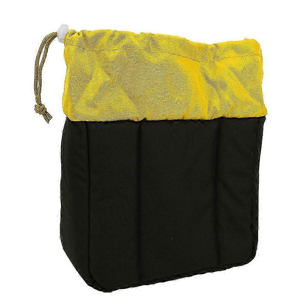 Thickened Shockproof Digital Camera Lens Insert Bag Padded Case with Drawstring (Yellow)