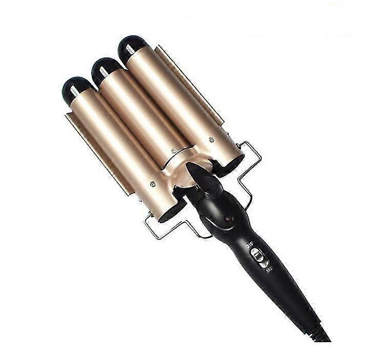 Triple Ceramic Curling Iron,  3 Barrel Wand With Adjustable Temperature, Portable Hair Waver Heats Up Quickly 2 Colors Dry /wet D