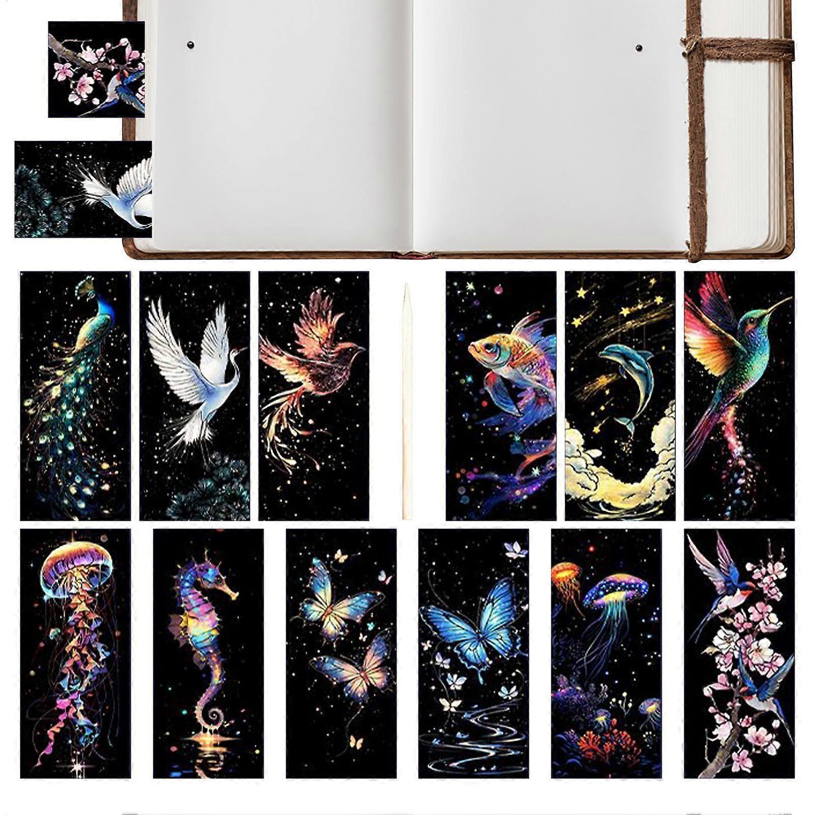 Scratch Bookmarks Set Of 12 For Children And Students Birthday And Christmas Party Favors