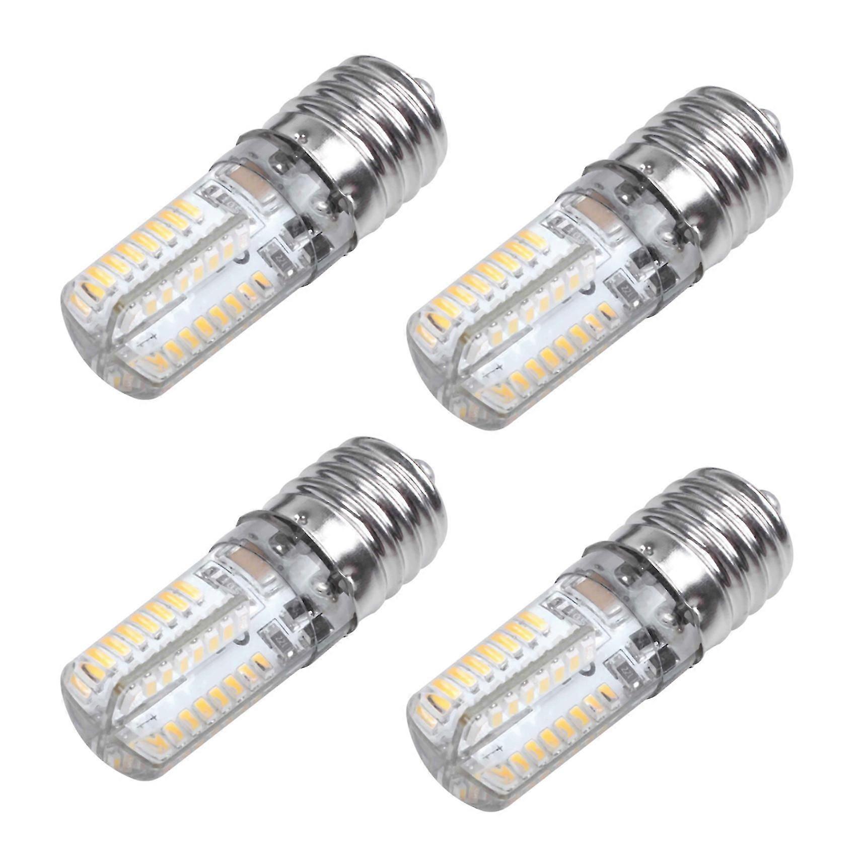 4X E17 مقبس 5W 64 LED لمبة مصباح 3014 SMD ضوء دافئ أبيض تيار متردد 110 فولت -220 فولت