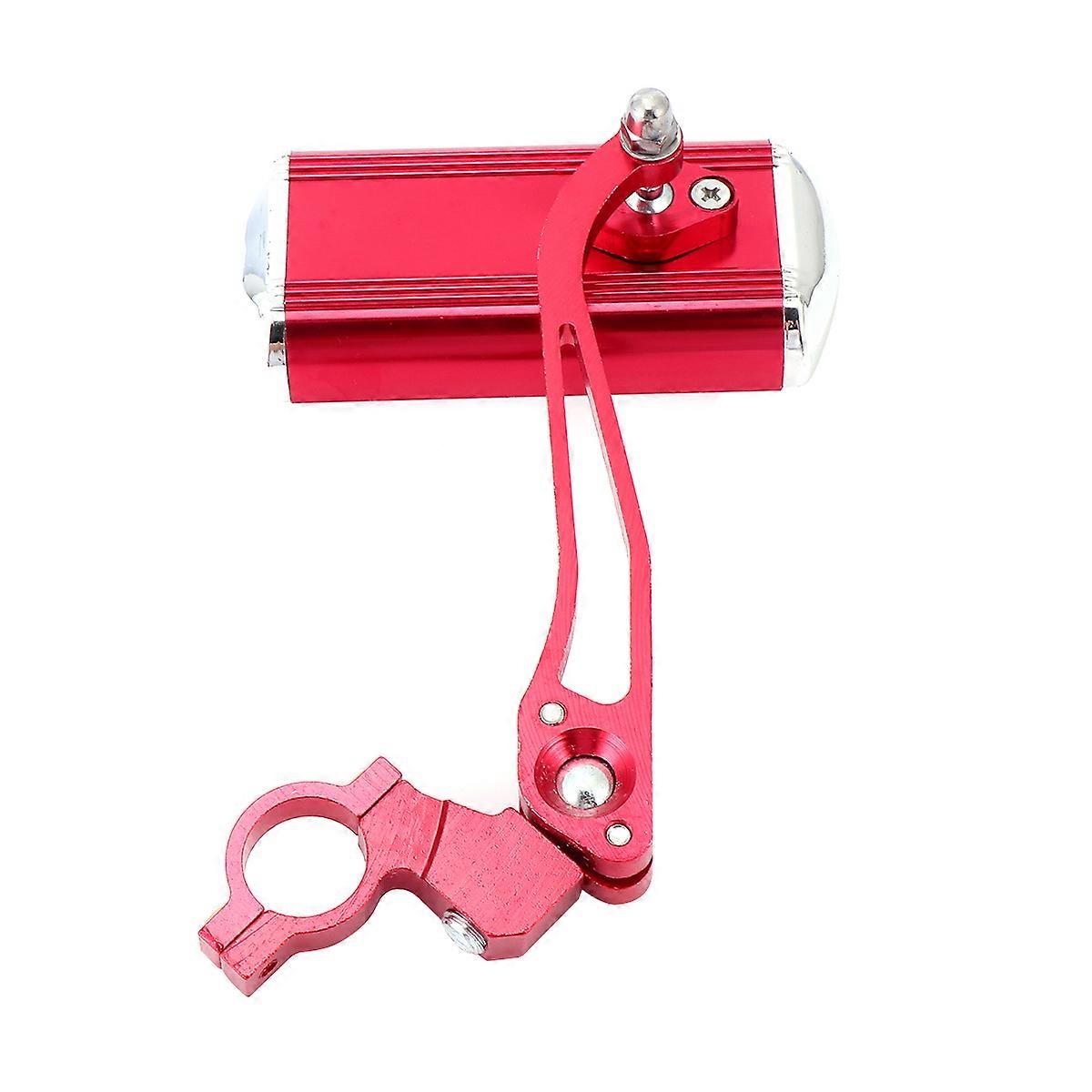 Handlebar Mount Mirrors Aluminium Alloy Rearview Mirror Bike Handlebar Mirror Rotational Clear Rearview Red 1Pack