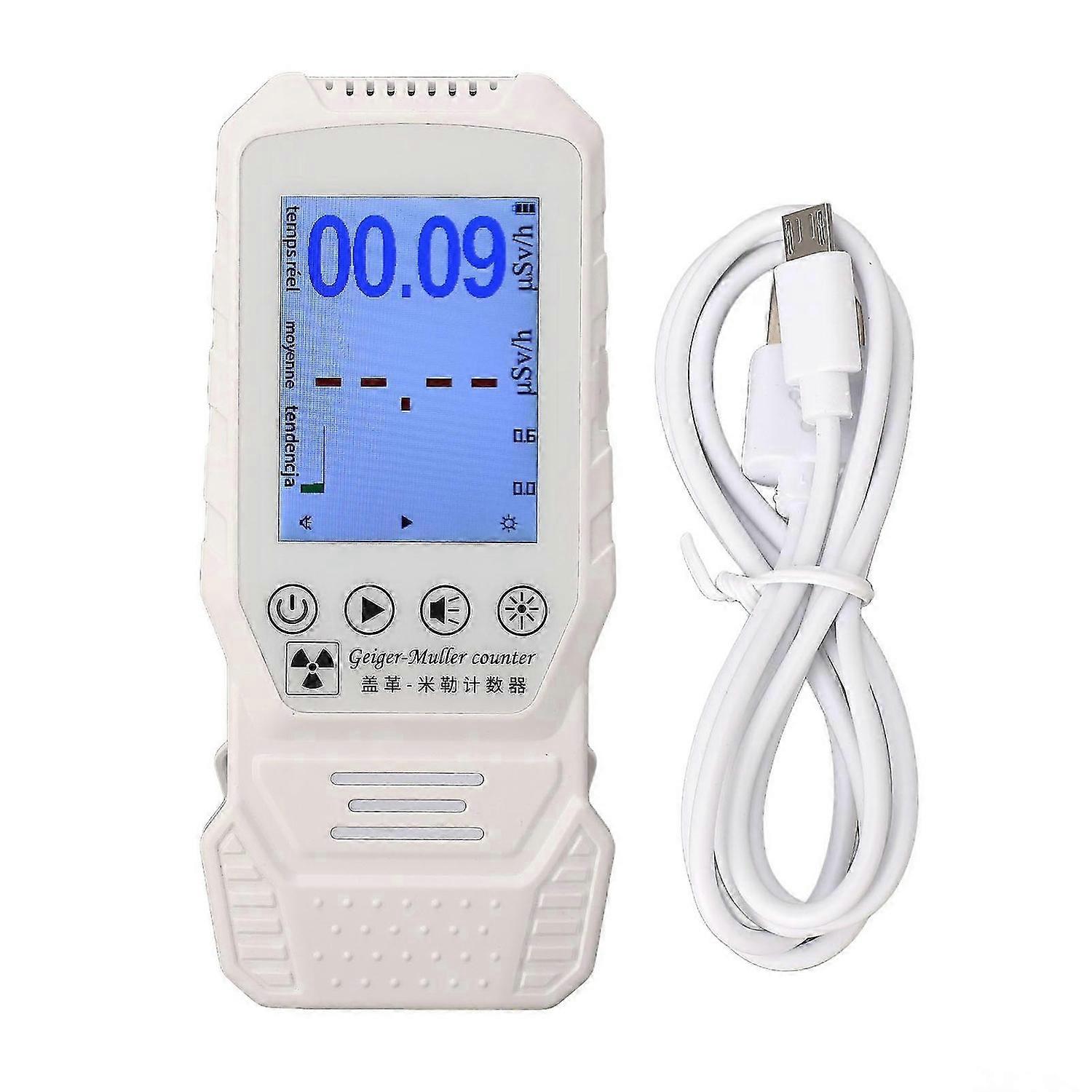 Nuclear Radiation Detector High Accuracy X Ray Geiger Counter with Light Sound Alarm for Family Hospital Workplaces